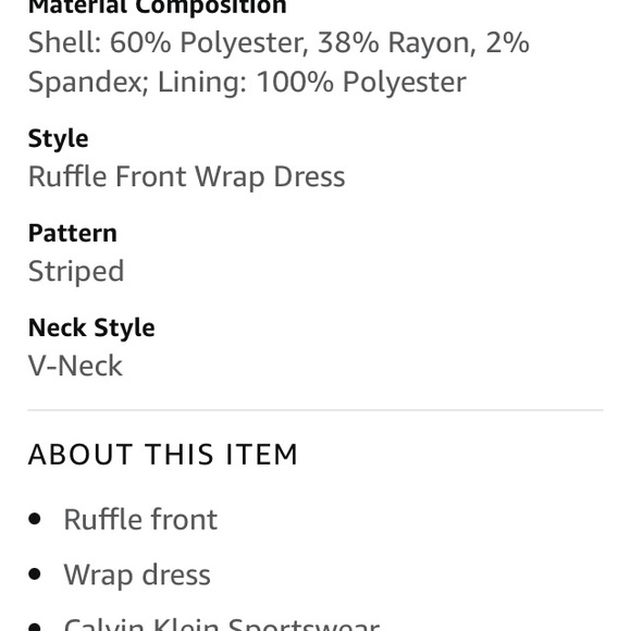 Authentic Calvin Klein Women's Ruffle Front Wrap Dress - Picture 12 of 12